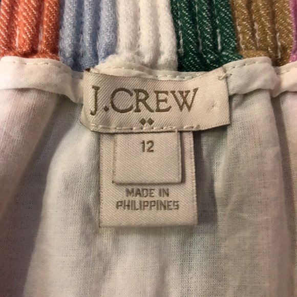 J Crew Striped Skirt Womens 12 Used - Picture 7 of 16